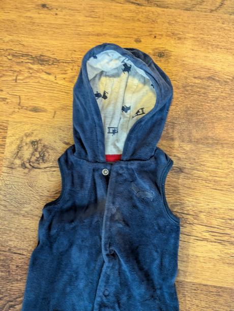 Overal  teplejsi zamatovy s kapucňou, mothercare,56