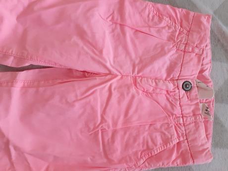 Ruzove dievcenske nohavice, h&m,104