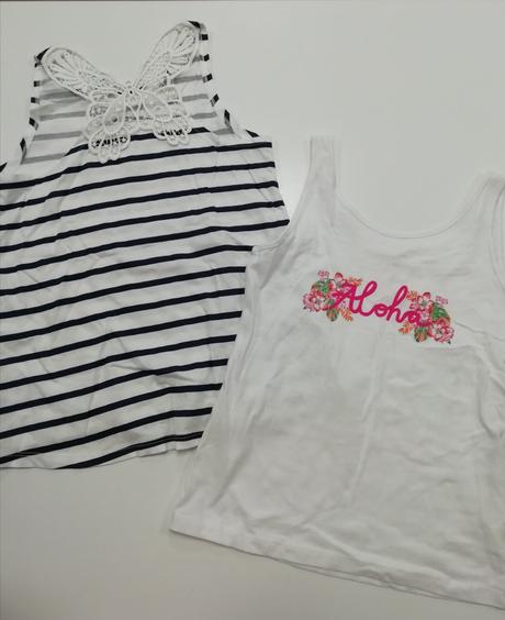 Letné tielko pásikavé h&m s motýľom, h&m,128