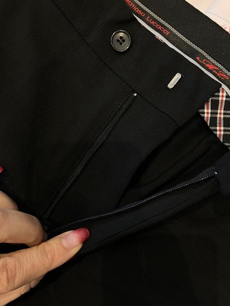 Pánske čierne nohavice, l