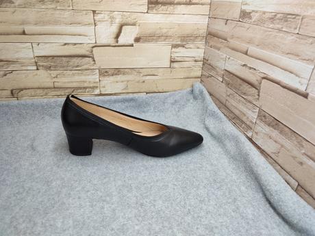 Gabor 38,5 - čierne celokožené lodičky, gabor,39