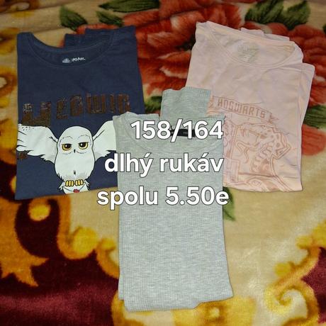 Tričká dlhý rukáv 158/164, lupilu,164