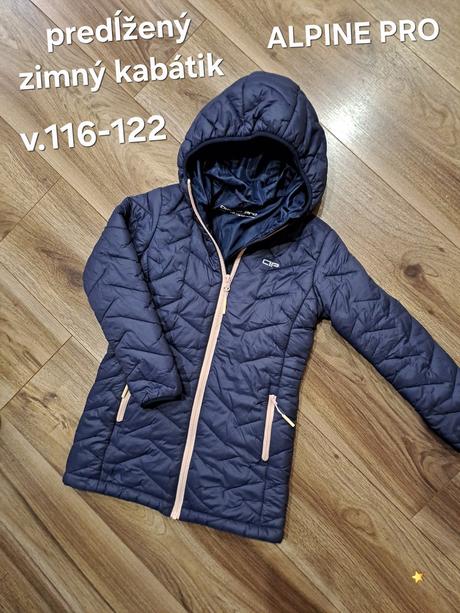 Predĺžený zimný kabátik alpine pro, alpine pro,116