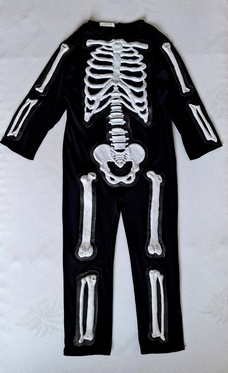 Kostlivec - komplet kostým (overal+maska) 134-140,