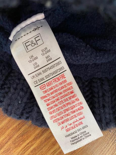 Modrá zimná čiapka, f&f,86