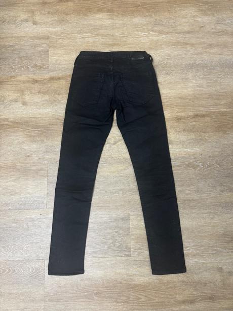 Čierne trblietavé rifle, h&m,140