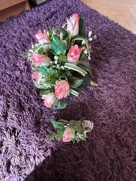 Svadobná kytica + pierko, 