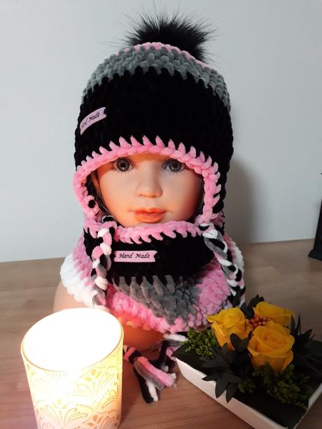 Zimný set háčkovaný, 