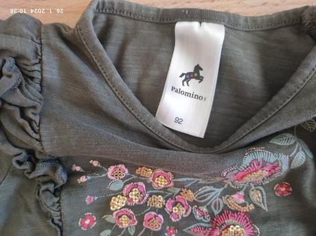 Tričko dlhý rukáv pre dievčatko 92, palomino,92