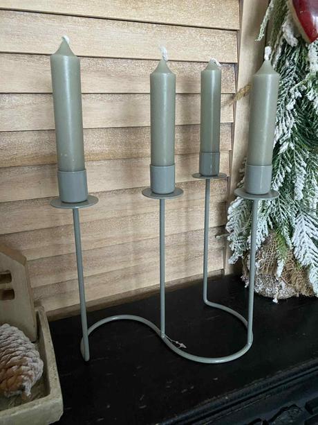 Sviečky svetlo zelené - 4 ks ( sada ),