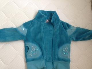 Zimná dievcenska mikina - tyrkysova, 80