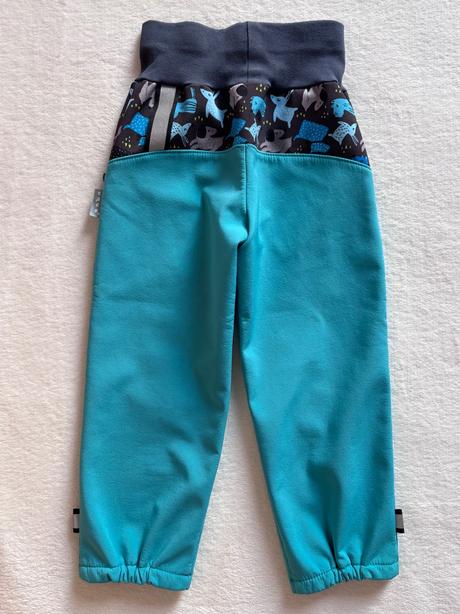Softshellové nohavice s fleecom basic psíci, unuo,104