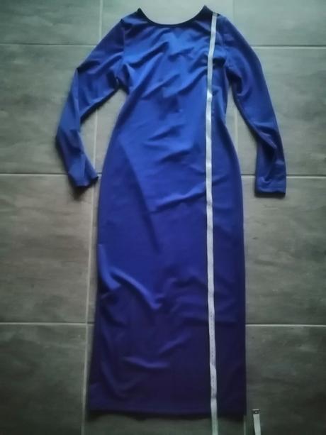 Šaty so zipsom na chrbáte kráľovská modrá, vs-xs, s