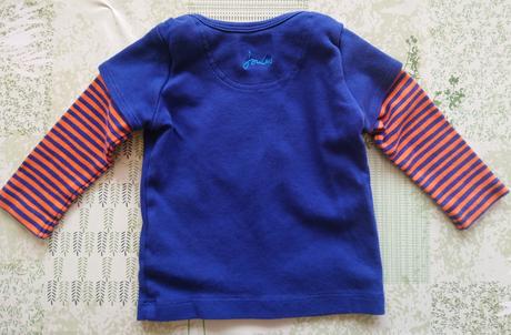 Tmavo modré tričko ovečka, joules, 68-74 cm, 74