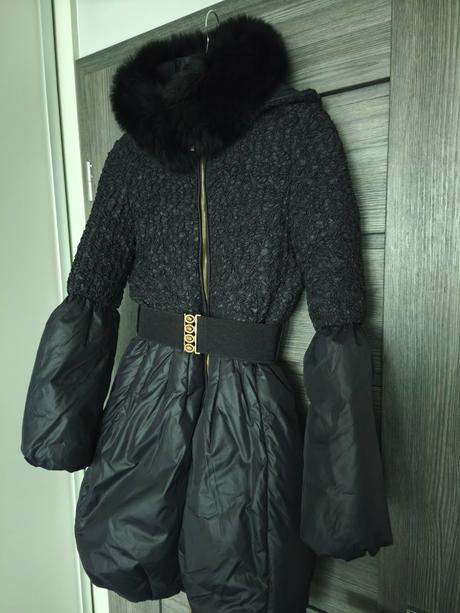 Zimna paperova bunda s pravou kozusinkou, s