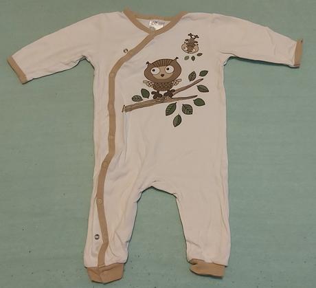 Overal/pyžamko bez nožičiek sova h&m 68, h&m,68