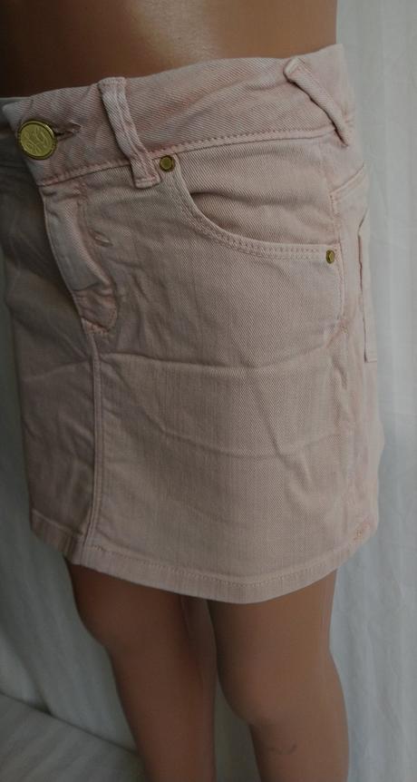 Dievčenská ružová riflová sukňa, zara kids, zara,128