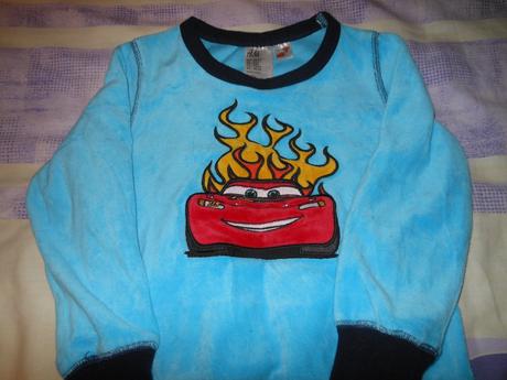 Velúrové pyžamko h&m disney cars 2 98/104, h&m,104
