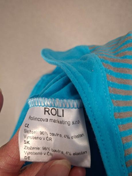 Modrá bavlnena čiapka, roly,98