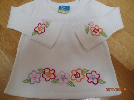 Vyšívaný svetrík 1x oblečený, topolino,86