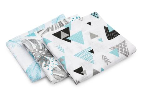 Sensillo mušelínové plienky modré 70x80 cm, 3ks,