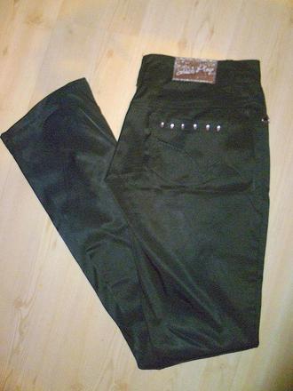 Čierne nohavice s kamienkami, m