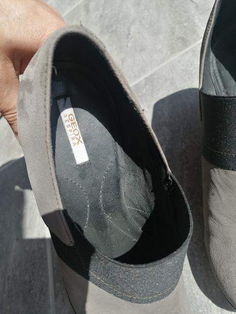 Geox topánky sivé v36, opätok 7cm, koža, geox,36