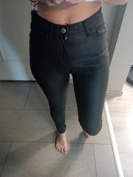 Koženkové nohavice 34/36, orsay,34