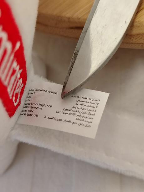 Zberateľské lietadlo emirates s pútkom suchý zips,