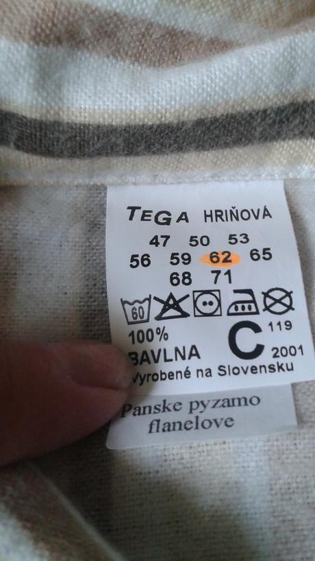 Pánske flanelové pyžamo tega 62, 62