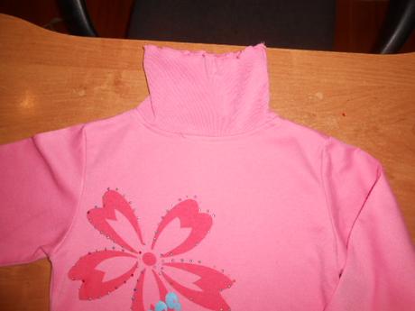 Ružový rolák pre slečnu veľ.122-128, 122