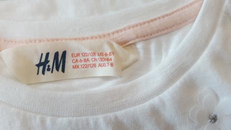 S 3 d motýľmi 122/128, h&m,122
