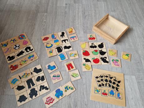 Bino puzzle tiene drevená hra,