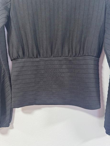 H&m elegantný top s dlhým rukávom, h&m,xs