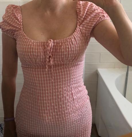 Kárované minišaty s/36, s