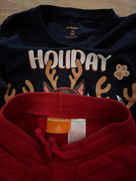 2x set vianočného oblečenia - detské, 104–116