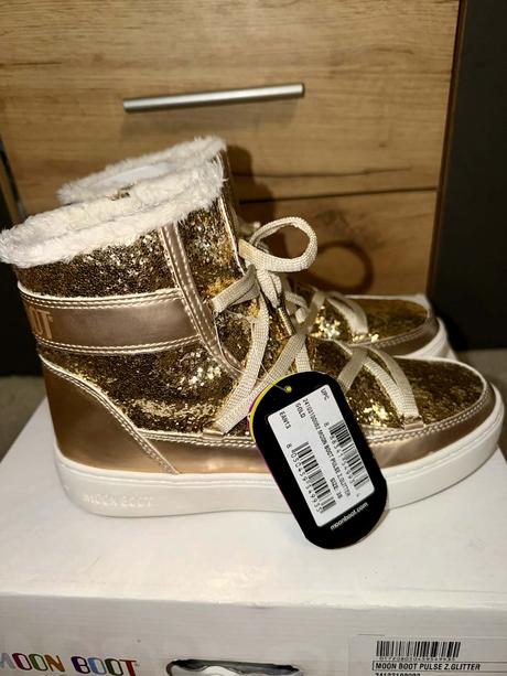 Moon boot original gold luxusne cizmy-snehule, 38