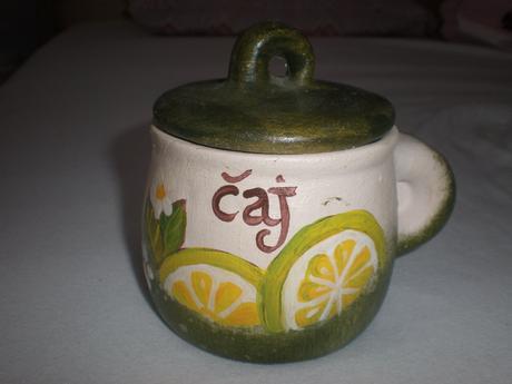 Keramická dózička na čaj, 