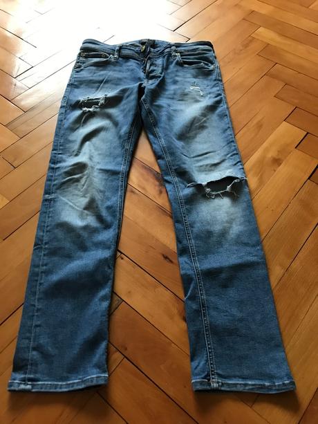 Pánske rifľové nohavice jack & jones - slim/glenn, 34