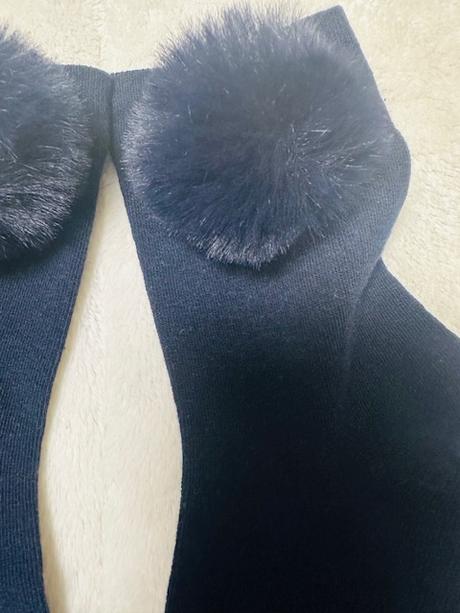 Tmavomodré ponožky s brmbolcom calzedonia, calzedonia,38 / 39 / 40