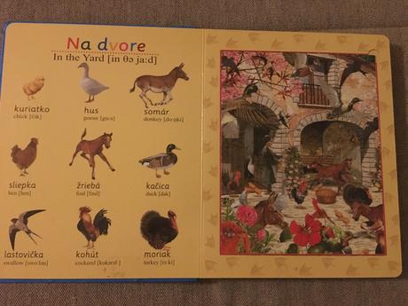 Knižka s 8-mi puzzle s anglickými slovíčkami, 