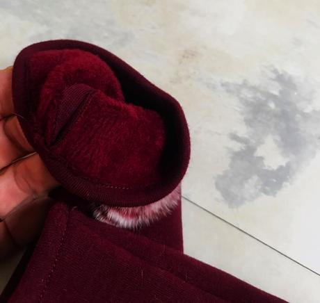 Luxusné zateplené rukavice s kožušinkou, l