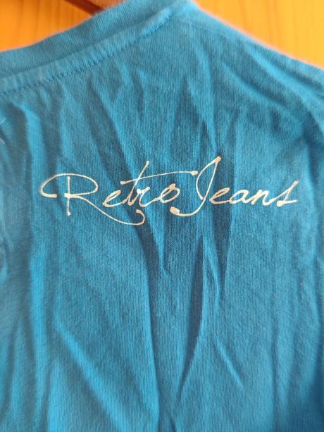 Retro jeans originál štýlové moderné tričko s, s