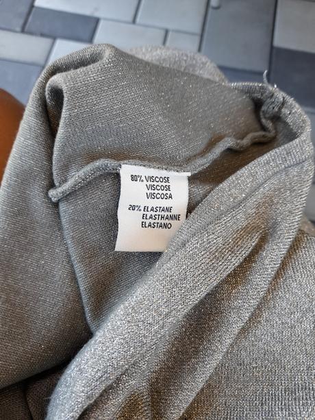 Olivový svetrík s lurexom -l/xl, l