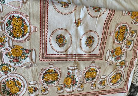 Ľanový obrus s potlačou 138x106cm, 