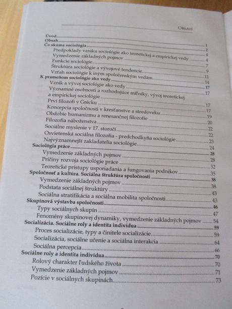 Vybrané kapitoly zo základov sociológie, 