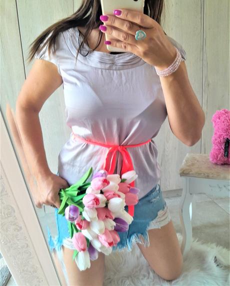 Hm saténový top-m, h&m,m