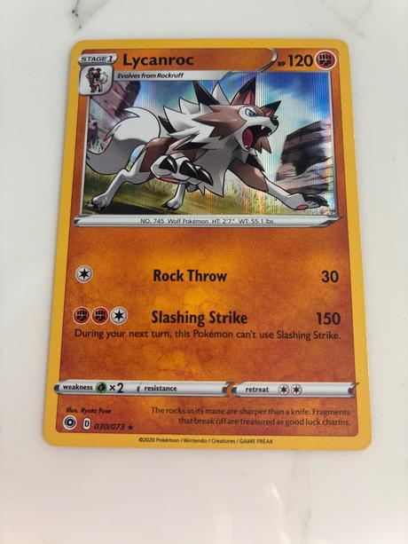 Pokemon karta lycanroc, 