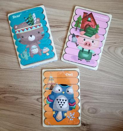 Detské obojstranné montessori puzzle,