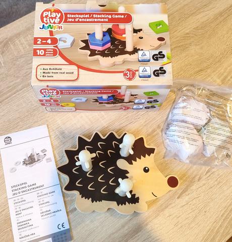 Napichovacia drevená hra ježko, 